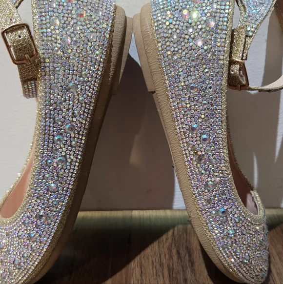 Girls Link Silver/Gold Dress Shoe, Size 2Y - Picture 7 of 9